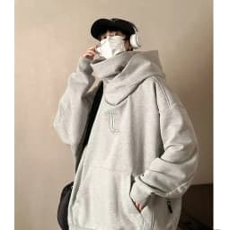 American High Street Functional Style Hooded High Collar Jacket Men's Oversize Versatile Casual Top Trendy Autumn Wear