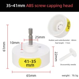 HIFESON 1/4 Screw Capping Head Sealing Cover Power Drill Adapter Twist Cap Head Fastening Head Outer Diameter Bottle 10-50mm
