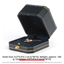 Ele European Sle Nelace Bracelet Ring Earring Box High End Jewelry Paaging Box with Octagonal Bule for Gifts