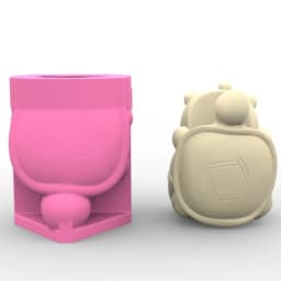 9.5cm Cartoon Capybara Figuries Shaped 3D Silicone Mold Resin Succulent Flower Pots Mold DIY Craft for Home Office Desktop Decor