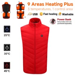 High Quality Smart Safety Outdoors Heated Vest Coat Jackets Men's Women's Heating USB Electric Jacket Warm Clothing Plus Size