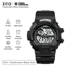 ZGO X Transformers Children's Watches Middle And Primary School Students Boys Waterproof Sports Digital Electronic Watches 7531