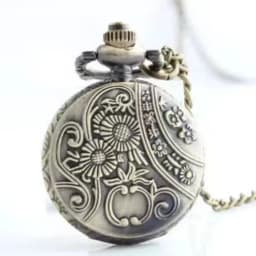 Bronze Crown With Small Delicate Small Transparent Clamshell Pocket Watch Necklace Women's Pocket Watch Gift Pocket Cheap