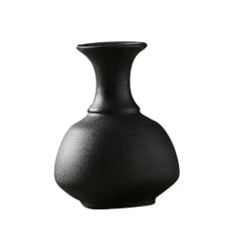 Decorative Ceramic Vase Art Vase Classic Black Container for Desk Bookshelf Living Room Table Centerpiece Decor
