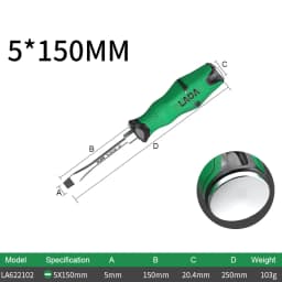 LAOA 1pcs Phillip Screwdriver With Magnetism Slotted Screwdrivers 58HRC Alloy Steel with Tap Function