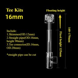 DIY Acrylic Aquarium Skimmer Lily Pipe Spin Surface Inflow Outflow Water Plant Tank Filter Cleaning Fish Tank Accessories