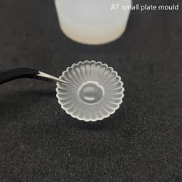 Mini Mold 1:12 Dollhouse Miniature Bowl Dish Plate Tableware DIY Drop UV Glue Silicone Mold Doll House Home Decor(Only Mold)
