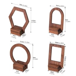 Wooden Jewelry  Rack Earring Display Stands Walnut Earrings Ear Stud Holder Organizer Jeweler Packaging Box Card Case