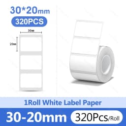 Niimbot 1Roll B1 White Sticker Paper Waterproof Adhesive Label White Anti-Oil For B1 B21 Mini Portable Thermal Printer Tape