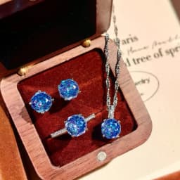 Luxury Classic 925 Sterling Silver Octagonal Rose Cut Brilliant High Carbon Diamond Jewelry Set Anniversary Elegant Jewelry