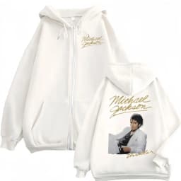 Michael Jackson King of Pop Bad Era Tour Zip Up Hoodie Men Women Classic Hip Hop Jacket Sweatshirts Casual Fleece Zipper Hoodies