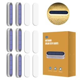 Solar Deck Lights IP68 Waterproof Outdoor Auto On/Off Lighting for Steps Docks Driveways Patios Fences - Solar Powered Lighting