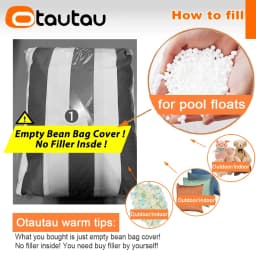 OTAUTAU Swim Pool Float Bean Bag Cover Outdoor Beach Lounger Sofa Bed DD204【No Filler!Please Fill It By Yourself !】