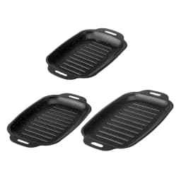 BBQ Grill Pan Rectangular Frying Pan Nonstick for Picnic Indoor Outdoor Meats Pancakes Kitchen