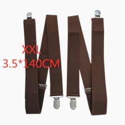 3.5 cm Wide Solid Color No Cross Suspenders Men 4 Strong Clips Women Suspender For wedding Party Trouser Braces