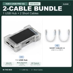 HMLAB ZNEO Gaming USB Hub - 2-to-3 Port, 8K Hz, Independent Power, With Screen, Trendy for Gaming Ambience Desk Setup