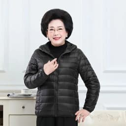 New Light Weight Short down Jacket for Middle Aged And Elderly Women Loose Fit Hooded Coat plus Size Cotton Outerwear