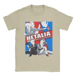 Hetalia Axis Powers T-Shirt for Men Creative Cotton Tee Shirt Crew Neck Short Sleeve T Shirts Printed Clothes