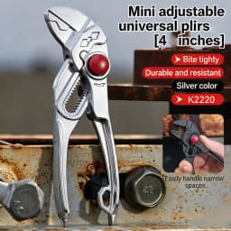 4 Inch Adjustable Water Pump Pliers Mini Multifunctional Plumbing Pipe Wrench Industrial Grade High Hardness Hand Tool