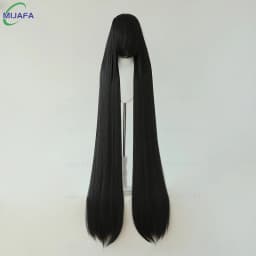 700g High Quality 59" 150cm Long Straight Cosplay Wig With Bang Blond Brown Red Green Blue Heat Resistant Hair Colors Anime Wigs
