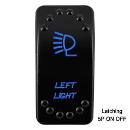 Waterproof Rocker Switch with Blue LED | 12V/24V Latching & Momentary (SPST/ DPDT) | for Marine, UTV, ATV, RZR, Automotive