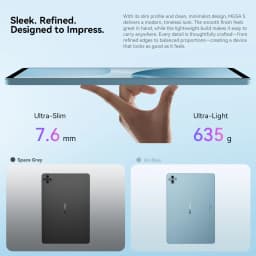 Blackview Mega 5 Tablet Pc, 24Gb(8+16) Ram 256Gb Rom, 12.2" 2.4K Ultra‑Clear Ips 120Hz, Tüv Süd Low Blue Light, Dokeos_P 5.0 Android 16, 10000Mah 55W, Wi‑Fi 6, Dual 2W Box Speakers, 1080P Widevine L1 for Netflix Disney+ Prime Video
