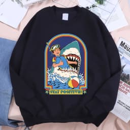 Being In A Desperate Situation Stay Positive Men Hoodie Casual Fleece Sweatshirt Autumn Warm Pullover Fashion Loose Sportswears