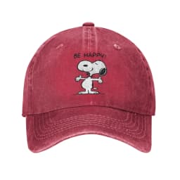 Snoopy Joe Cool Baseball Caps Vintage Distressed Denim Cartoon Headwear Unisex Style Outdoor Activities Adjustable Fit Caps Hat