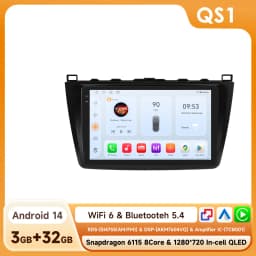 Hizpo 2Din 9inch Android Auto Car Radio for Mazda 6 2007 - 2012 CarPlay Screen GPS Navigation 4G BT WiFi SWC DSP RDS 360° Cam