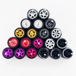10 Sets 1/64 Alloy Car Wheels Pack Tires Diameter 9.8mm/11mm/12mm/13mm/14mm for Hot Wheel/Matchbox/Domeka/Tomy 1:64 Car Model
