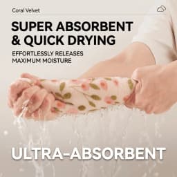5/20/30pcs Floral Kitchen Towels Thick Absorbent Hand Towels for Kitchen Bathroom Car Cleaning, Quick-Dry Reusable Soft Cloth