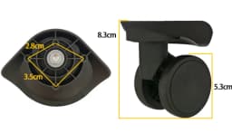 Universal Luggage Wheel Replacement Parts Quiet Universal Spinner Wheels Repair for Suitcase Password Box Shock Absorption