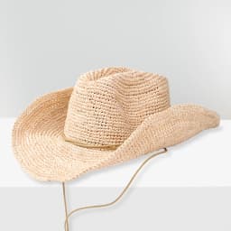 Handmade Raffia Straw Sun Hat for Women Wide Brim Crochet Cowboy Hat with Adjustable Velcro and Memory Wire Summer Beach Hat