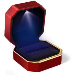 Wholesale LED Ring Box Jewelry Box for Wedding Engagement Proposal Ring Box Necklace Pendant Gift Box with Light Storage Case 