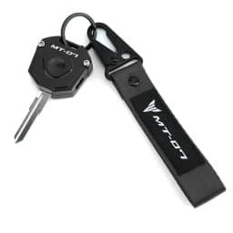 CNC Key Cover Case Shell Protection & Embroidery Keyring Keychain Key Chain Motorcycle Accessories For Yamaha MT07 MT-07 MT 07