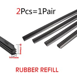 2pcs 6mm Silica Gel Silicon Refill Strips Car Wiper Blades Silicon/Rubber Bands for Wipers for Frameless Wipers 26" 28" 30" 32"