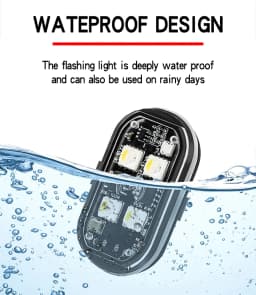 2/4/6pcs Wireless Remote Control LED Strobe Light for Car Auto Motorcycle Bike Drone Scooter Anti-collision Warning Lamp Flash
