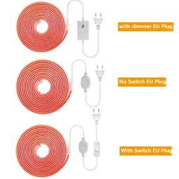 COB LED Strip Light Dimmer Switch EU UK Power Kit 220V 230V 3000K 4000K 6000K 288LED Bright Flex Tape Waterproof Linear Lighting