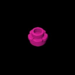 Gobricks GDS-1436 Plate, Round 1 x 1 with Flower Edge (5 Petals) compatible with lego 24866 pieces of children's DIY