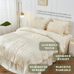 Bed Linen Bed Sheet Bedding Comforter Sets Wrinkled Light Brown Bohemian Fluffy Bedspread Bedding Duvet Cover 2/3 Pcs Set