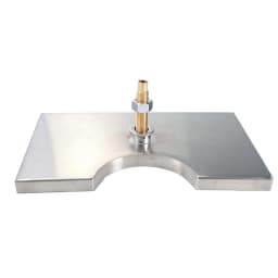 3" Column Cut-Out Surface Mount Drip Tray with Drain, 304 Stainless Steel 12"L x 7"W x 3/4"H, Beer Drip Tray, Kegging Equipment