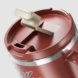WORTHBUY 400/480ML 304 Stainless Steel Coffee Cup With Lid&Handle Double Layer Coffee Mug Drinkware Reusable Insulated Water Cup