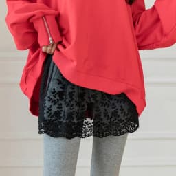 Women Skirt Extender with Lace Hem 2024 Spring Autumn Layering Fake Tops Hemline Flower Embroidery Mini Skirt Black White