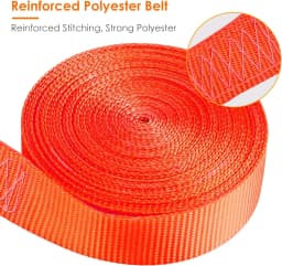 Ratchet Straps Heavy Duty 10 Pack -6M x25mm - 800 kg, 0.8 t Break Strength w/ Safety Lock - Cargo Straps for Moving, Appliances