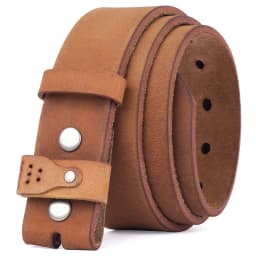 Retro 3.8cm Width Top Layer Cowhide Belt Without Buckle Comfortable Durable High-quality No Buckle Belt For Men Daily Use