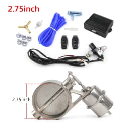 Exhaust Control Valve Set With Vacuum Actuator CUTOUT 2 2.36 2.5 2.75 3 3.5inch Pipe CLOSE STYLE with Wireless Remote Controller