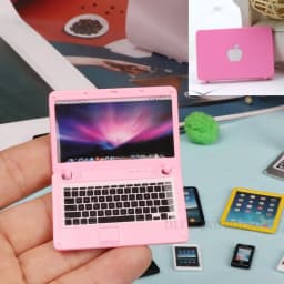 Mini Mobile Phone Ipad Laptop Notebook Macbook Miniature Model Toys For Blythe Bjd Ob11 Dolls 1/6 Dollhouse Scenes Accessories