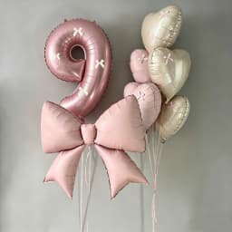 40inch Pink Foil Number Balloon Set (Optional 18inch Heart Balloons) Paired with Pink Valentine's Day/Birthday/Anniversary Party Decorations, Christmas Accessories, Themed Balloons, Retro Chrome Balloons, Balloons for Birthdays, Reusable Balloon Flowers, Personalized Balloons, Holiday Decorations, Elegant Party Decorations, Reusable Decorations, Premium Balloon Set, Gift Shopper, Party Organizer, Christmas Decorations