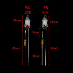 10Pcs/set High Quality Neon Light Bulbs 4*10mm 5*13mm Main Power Indicator With Resistance 220V Lighting Accessories F4 F5