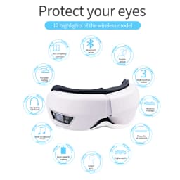 Smart Foldable Eye Massager Rechargeable Bluetooth Eye Mask Vibration Massage Relieve Fatigue Portable Eye Relax Care Device